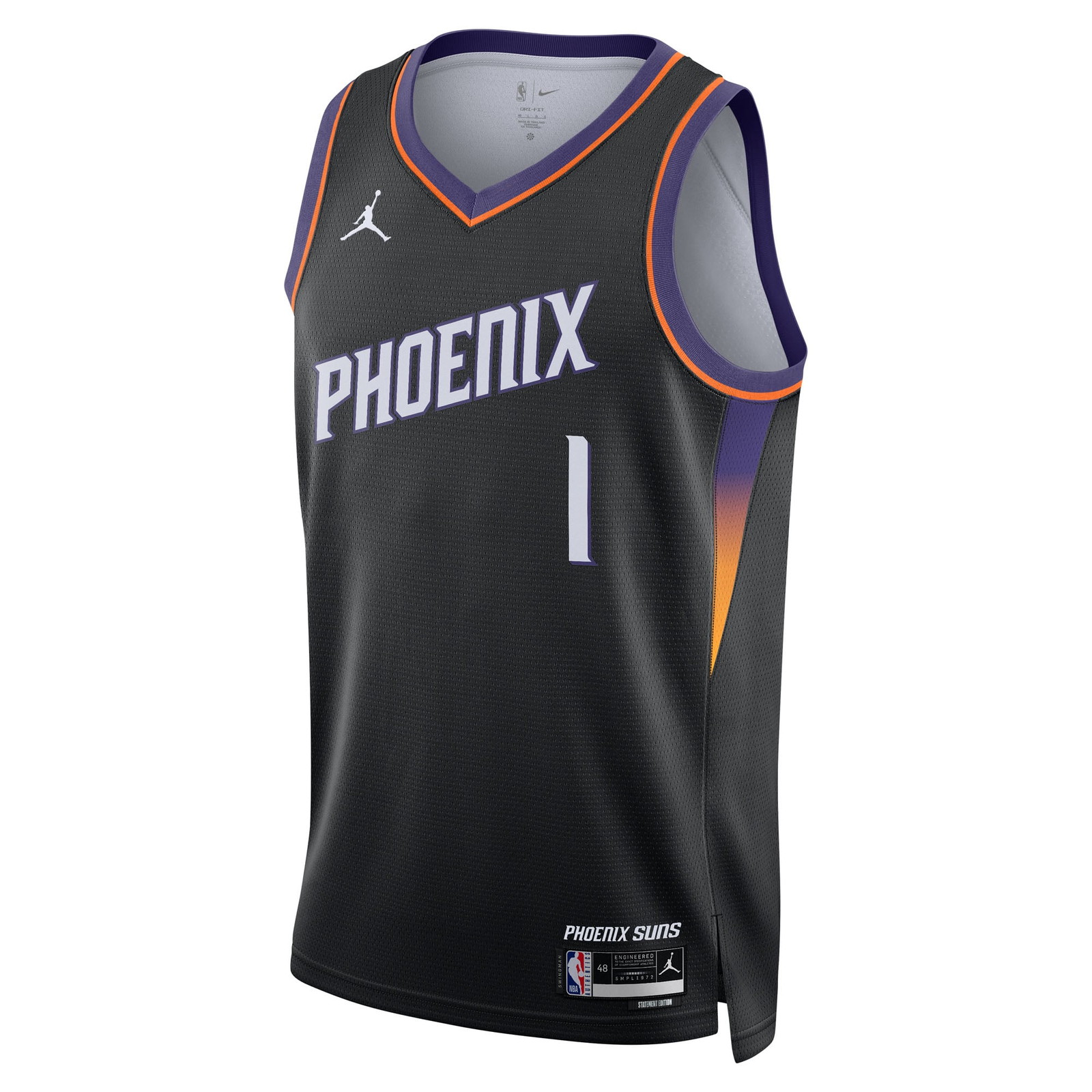 Devin Booker Phoenix Suns Unisex Swingman Jersey Statement Edition Black - front view