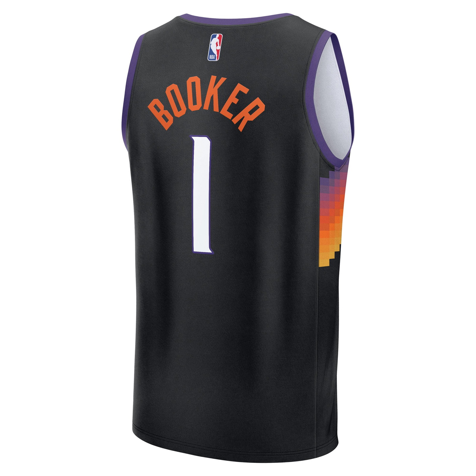 Devin Booker Phoenix Suns Youth 2025/26 City Edition Fast Break Jersey Black - back view