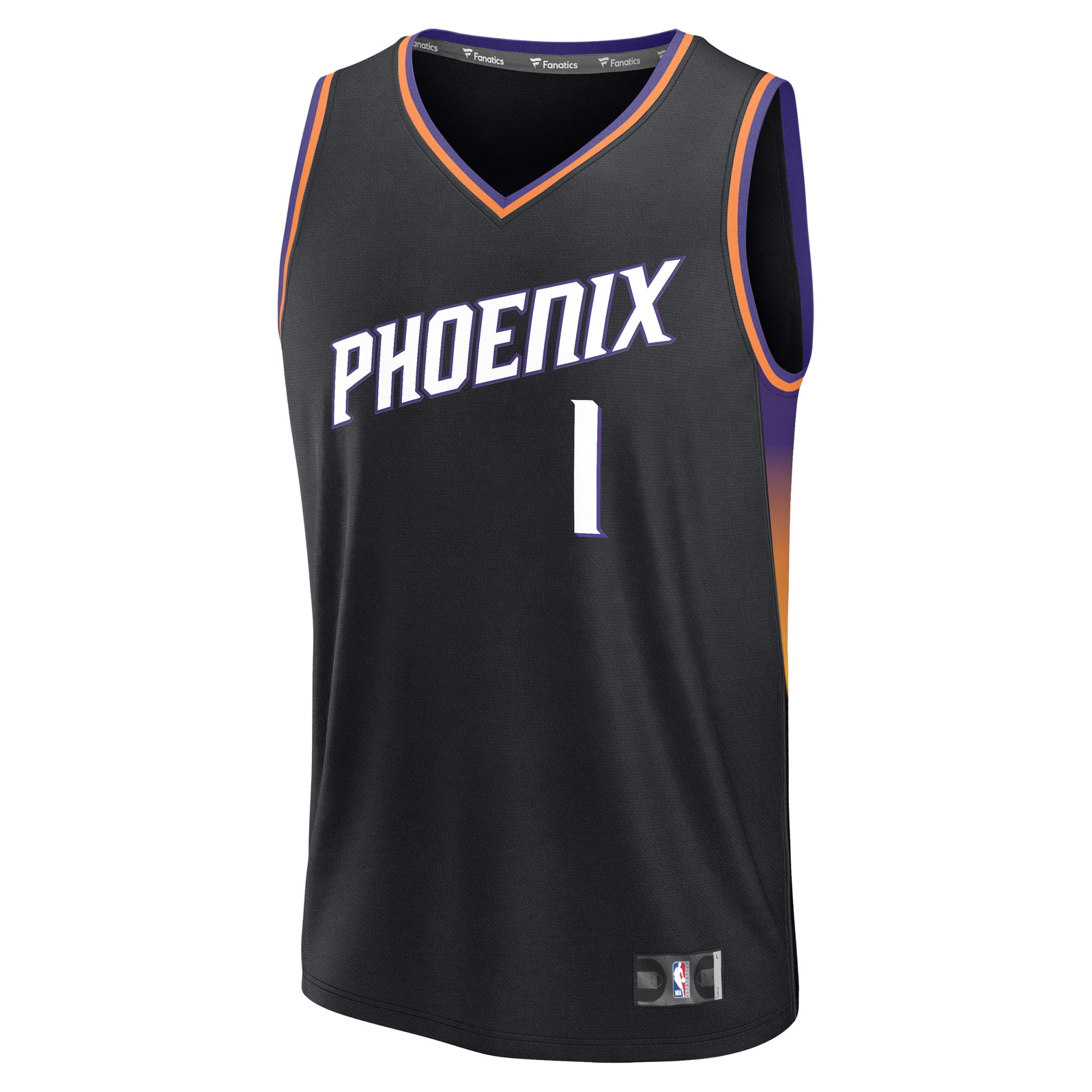 Devin Booker Phoenix Suns Youth Fast Break Jersey Statement Edition Black - front view