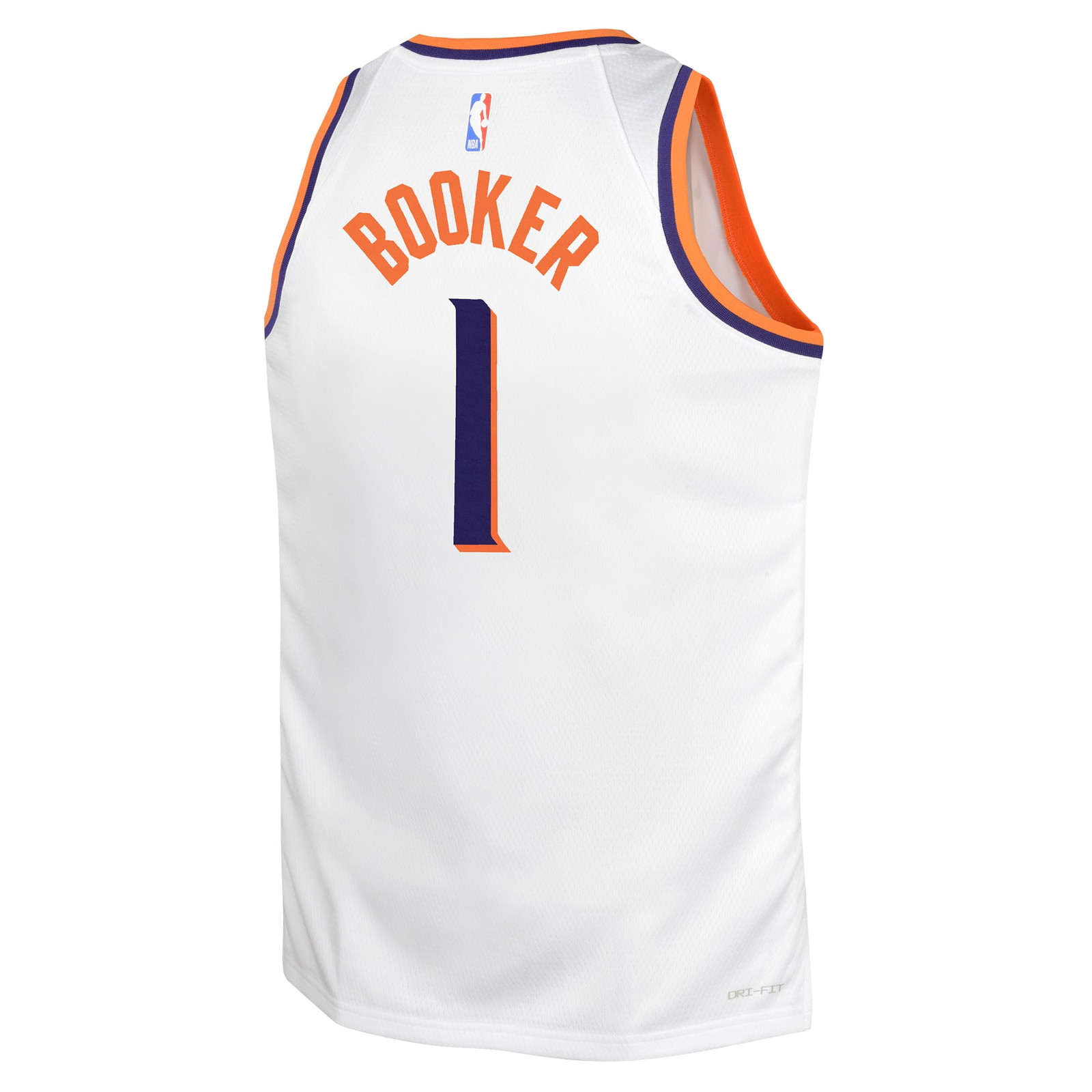 Devin Booker Phoenix Suns Youth Swingman Jersey Association Edition White - back view