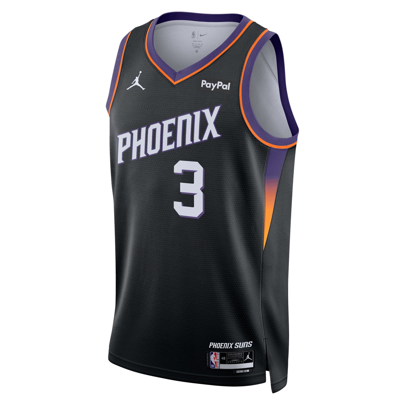 Dillon Brooks Phoenix Suns Unisex Swingman Badge Jersey Statement Edition Black - front view