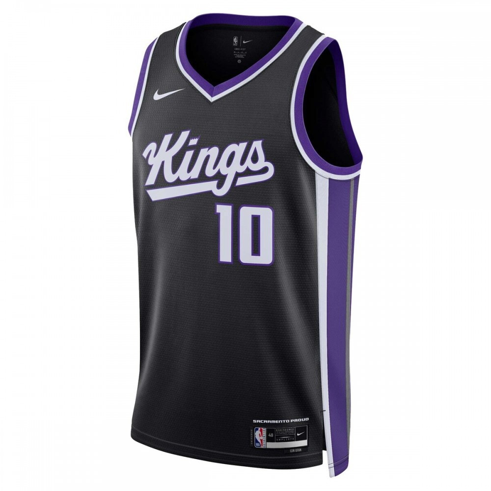 Domantas Sabonis Sacramento Kings Unisex Swingman Jersey Icon Edition Black - second front view