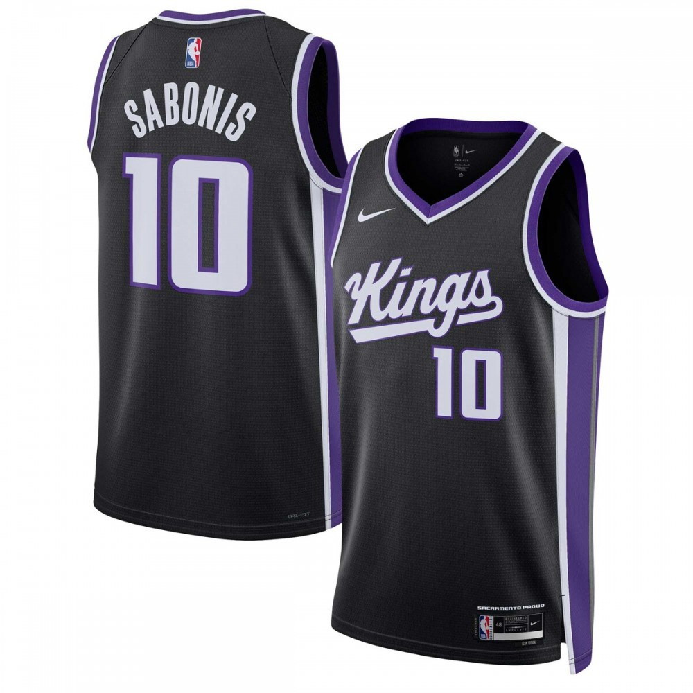 Domantas Sabonis Sacramento Kings Unisex Swingman Jersey Icon Edition Black - front view