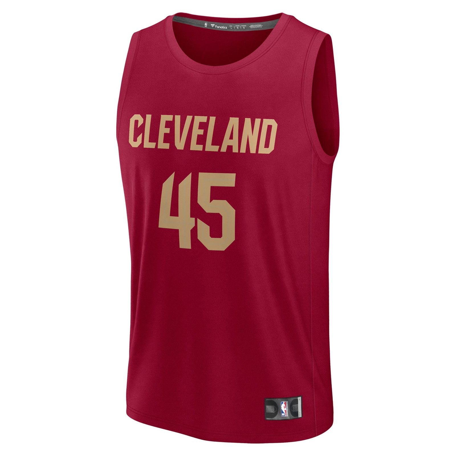 Donovan Mitchell Cleveland Cavaliers Fast Break Fan Version Player Jersey Icon Edition - front view