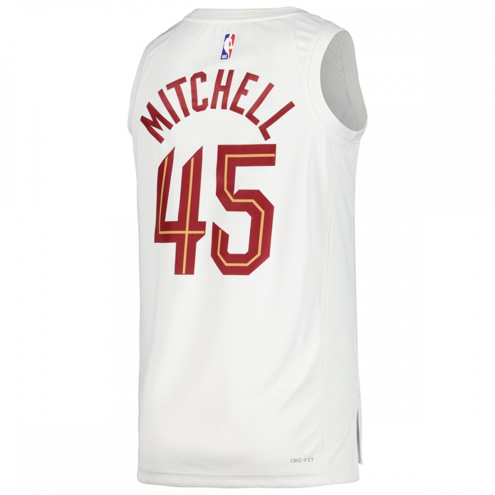 Donovan Mitchell Cleveland Cavaliers Unisex Swingman Jersey Association Edition White - back view