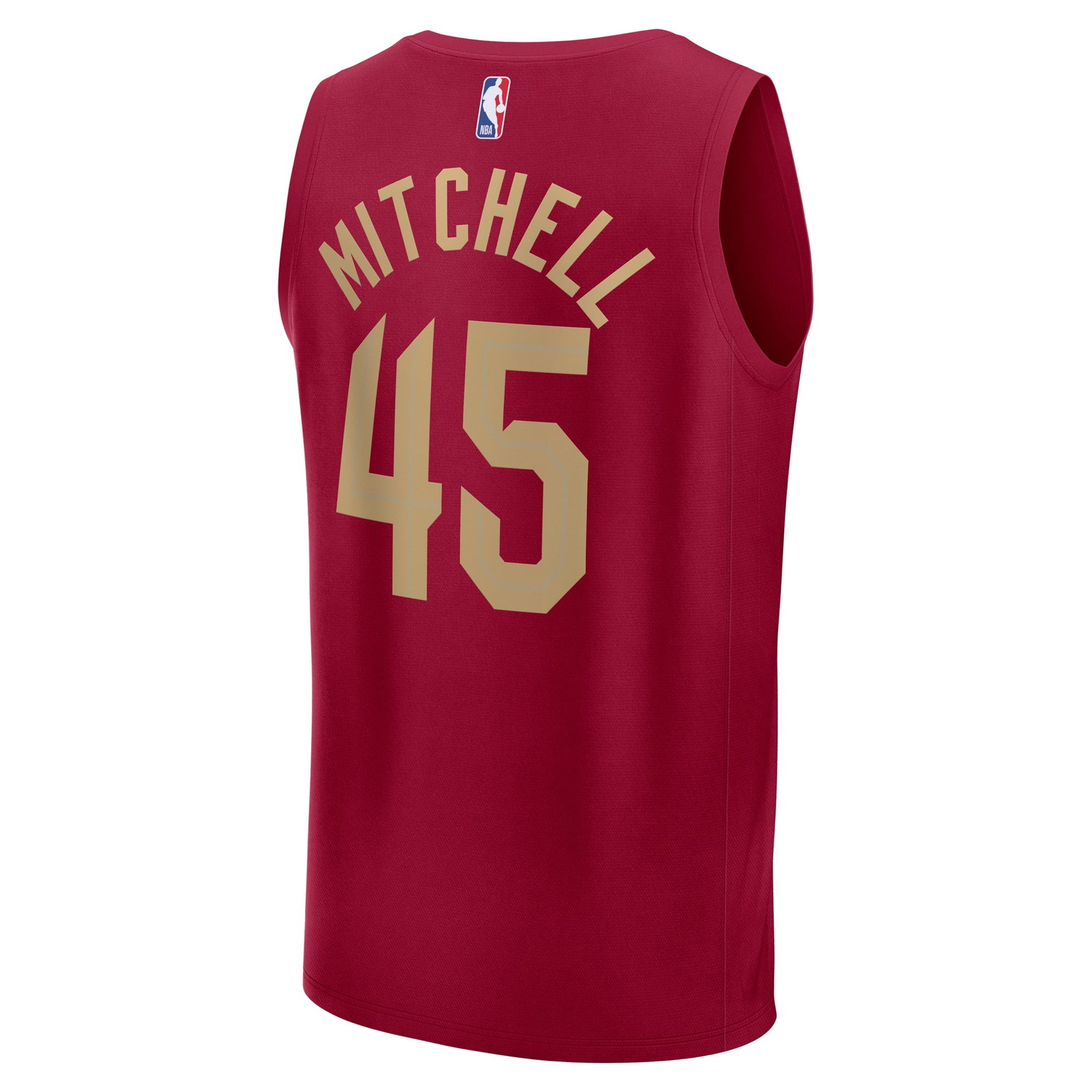 Donovan Mitchell Cleveland Cavaliers Youth Fast Break Player Jersey Icon Edition Wine - back view