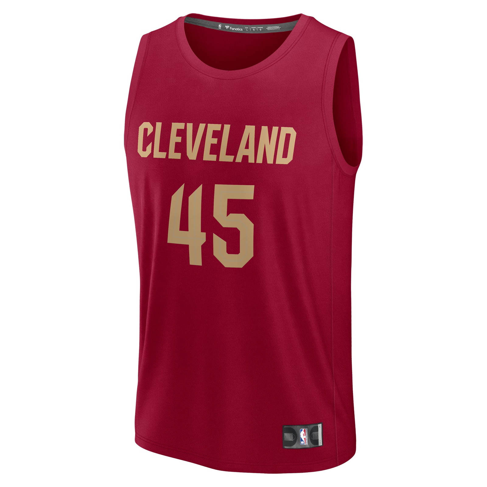 Donovan Mitchell Cleveland Cavaliers Youth Fast Break Player Jersey Icon Edition Wine - front view