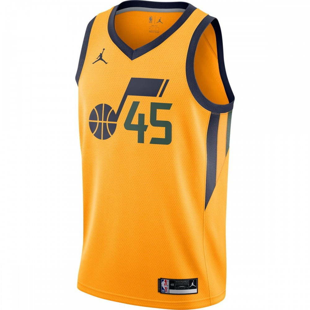 Donovan Mitchell Utah Jazz 2020/21 Swingman Jersey Statement Edition Gold - second front view