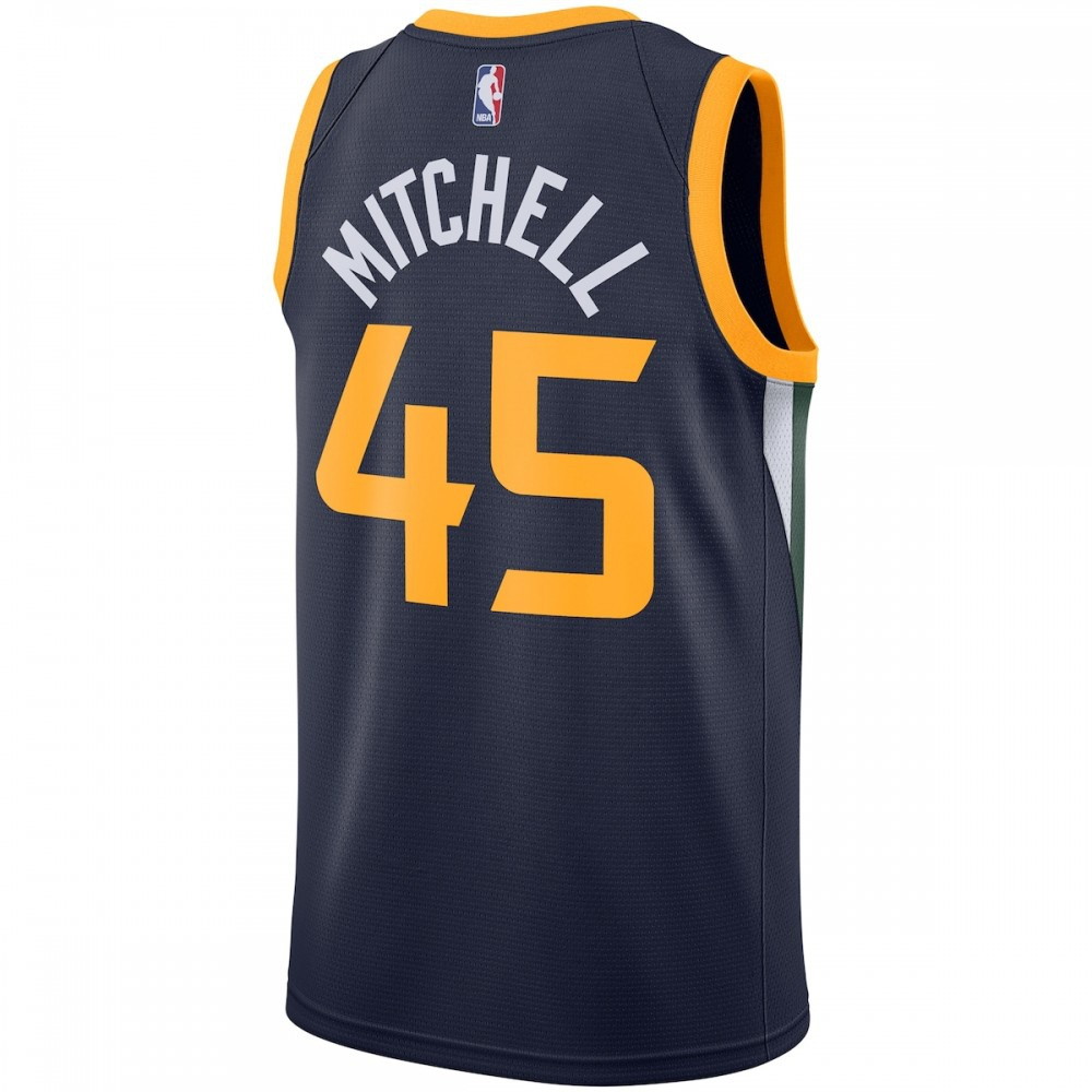 Donovan Mitchell Utah Jazz Fan Version Swingman Jersey Icon Edition Navy - back view