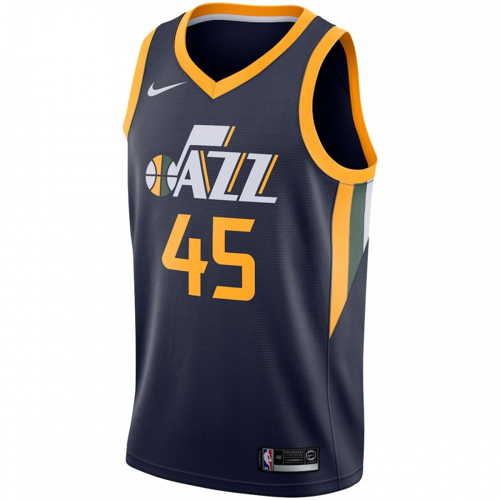 Donovan Mitchell Utah Jazz Fan Version Swingman Jersey Icon Edition Navy - second front view