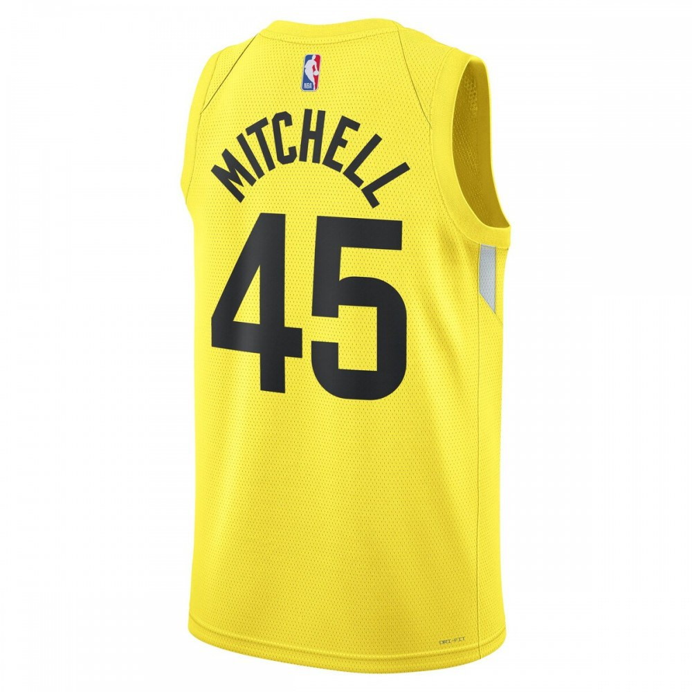 Donovan Mitchell Utah Jazz Unisex 2022/23 Swingman Jersey Icon Edition Gold - back view