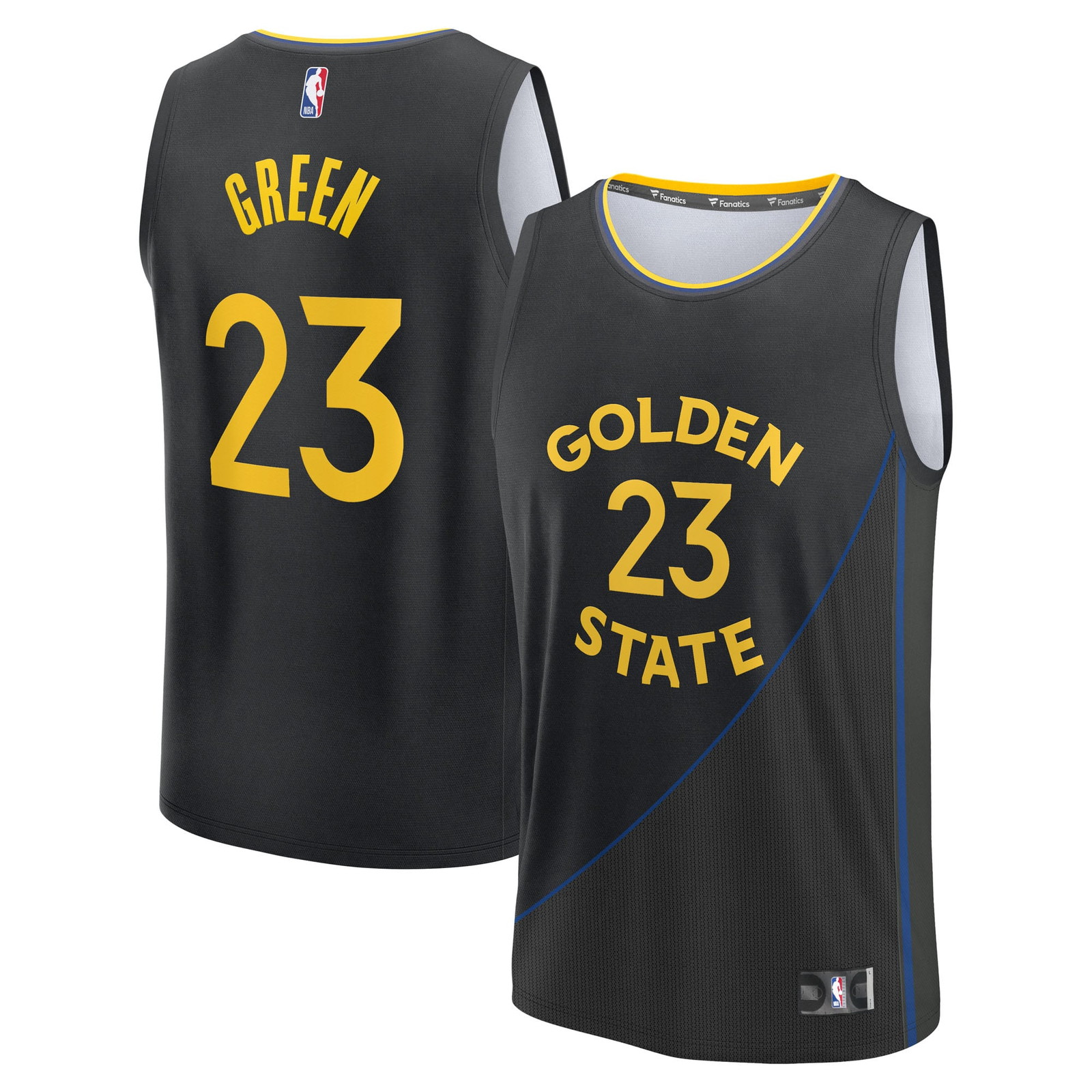 Draymond Green Golden State Warriors Fast Break Fan Version Player Jersey - front and back view
