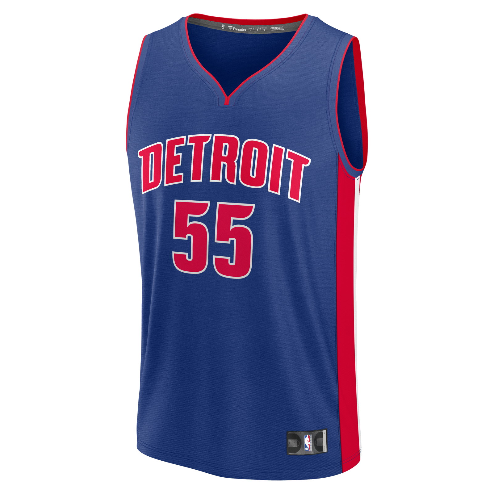 Duncan Robinson Detroit Pistons Fast Break Jersey Icon Edition Blue - front view