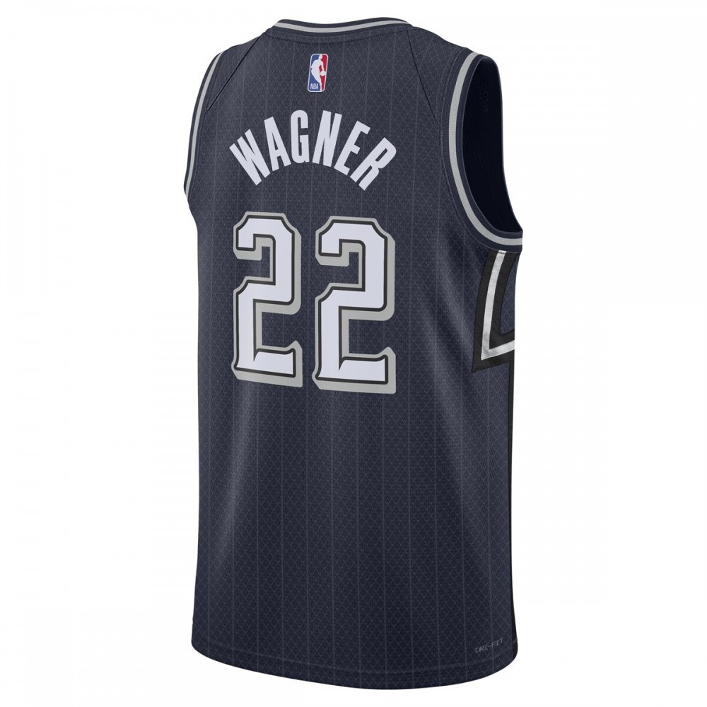Franz Wagner Orlando Magic Unisex 2023/24 Swingman Jersey Navy City Edition - back view