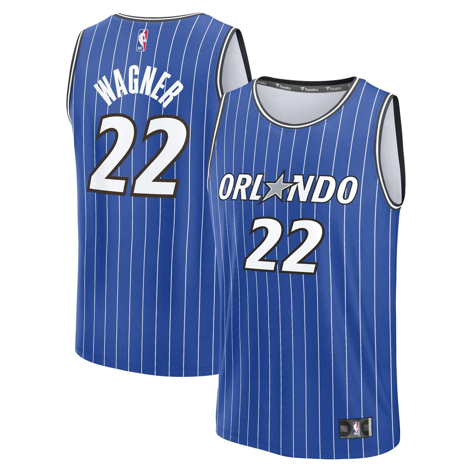 Franz Wagner Orlando Magic Youth Fast Break Fan Version Player Jersey Icon - front and back view