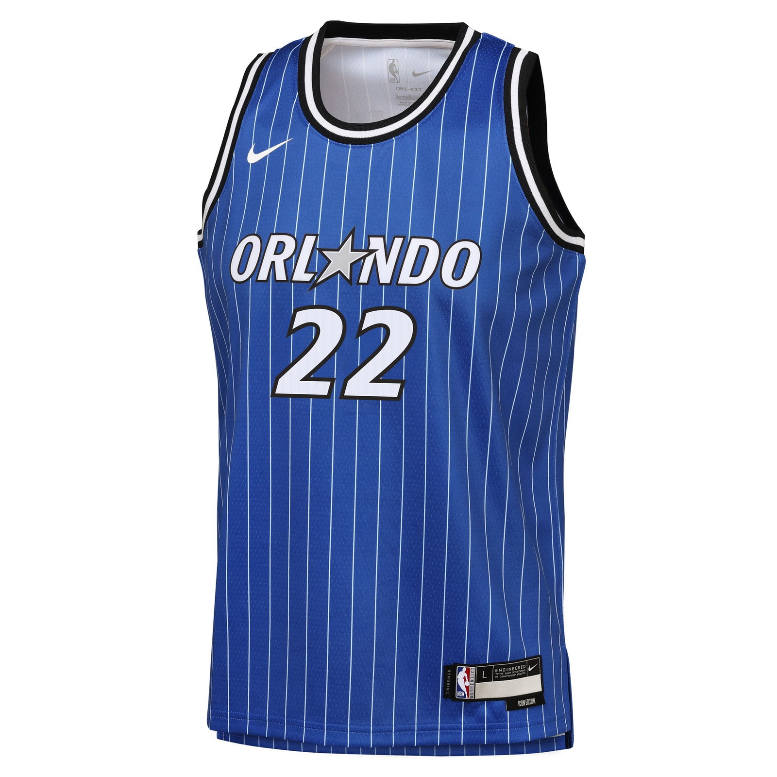Franz Wagner Orlando Magic Youth Icon Edition Swingman Jersey Blue - front view