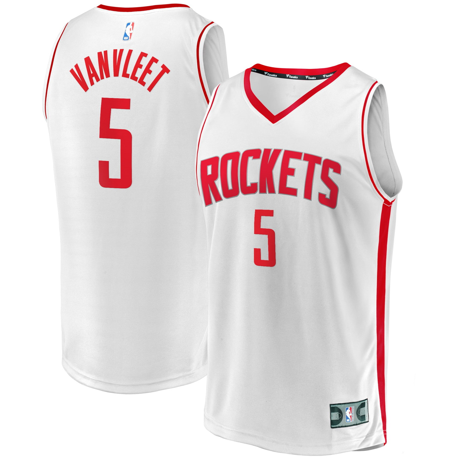 Fred VanVleet Houston Rockets Youth Fast Break Fan Version Player Jersey - front and back view