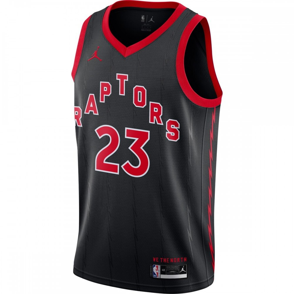 Fred VanVleet Toronto Raptors 2020/21 Swingman Jersey Statement Edition Black - second front view