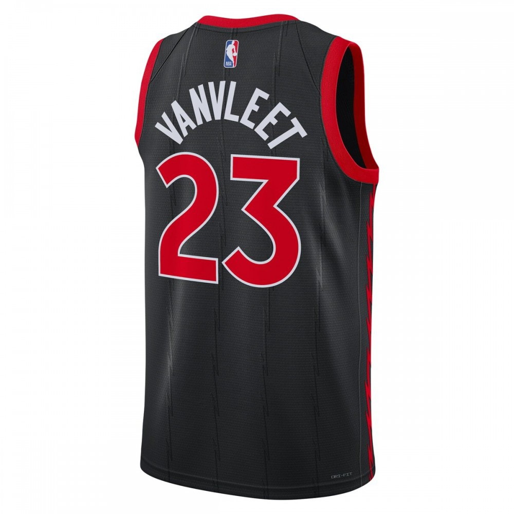Fred VanVleet Toronto Raptors 2022/23 Statement Edition Swingman Jersey Black - back view