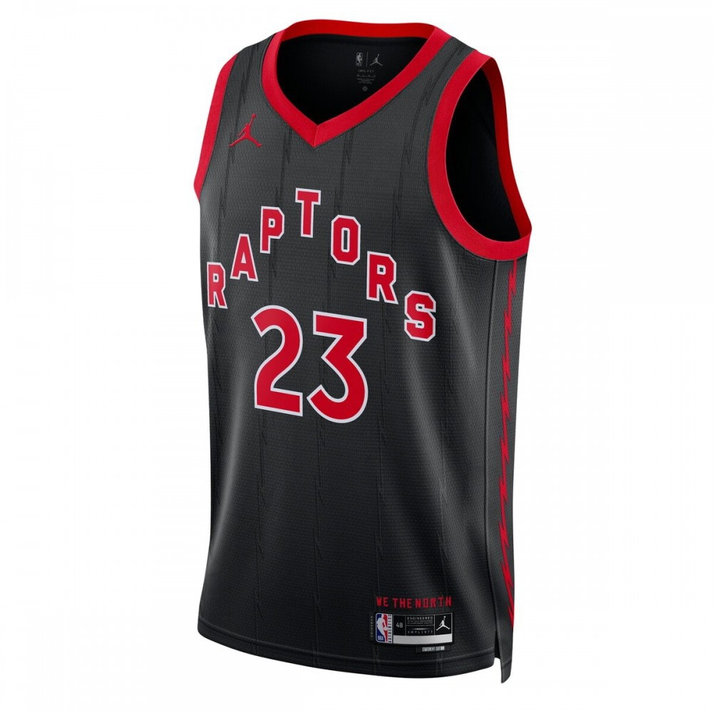 Fred VanVleet Toronto Raptors 2022/23 Statement Edition Swingman Jersey Black - second front view