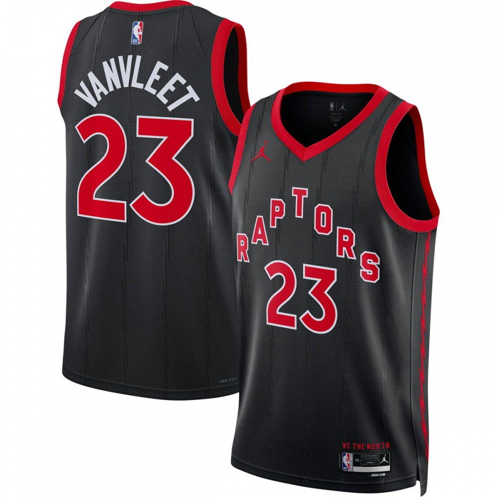 Fred VanVleet Toronto Raptors 2022/23 Statement Edition Swingman Jersey Black - front view