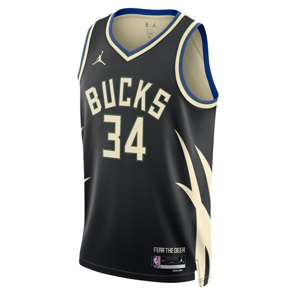 Giannis Antetokounmpo Milwaukee Bucks 2022/23 Statement Edition Swingman Jersey - second front view