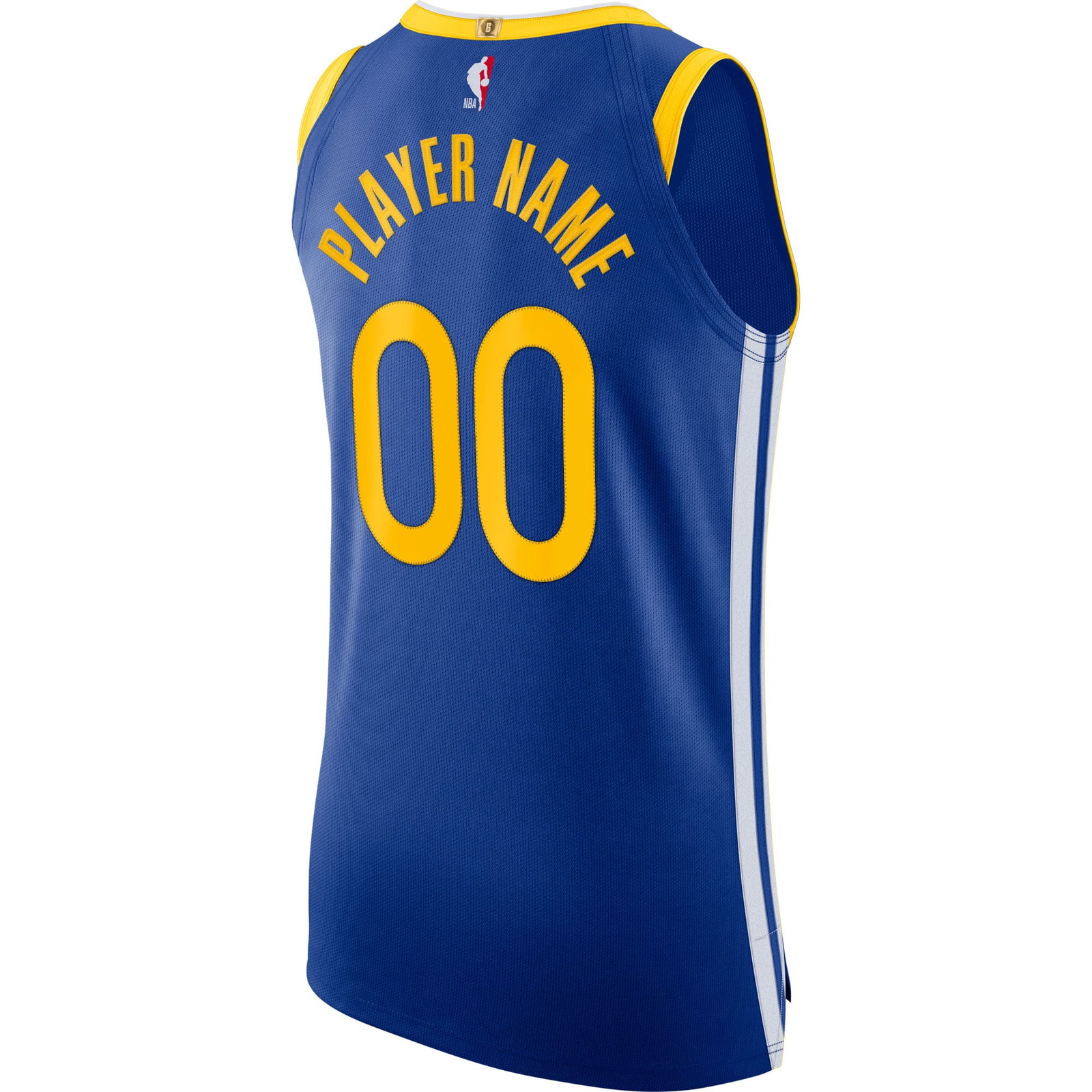 Golden State Warriors 2020/21 Pro Cut Custom Jersey Blue Icon Edition - back view