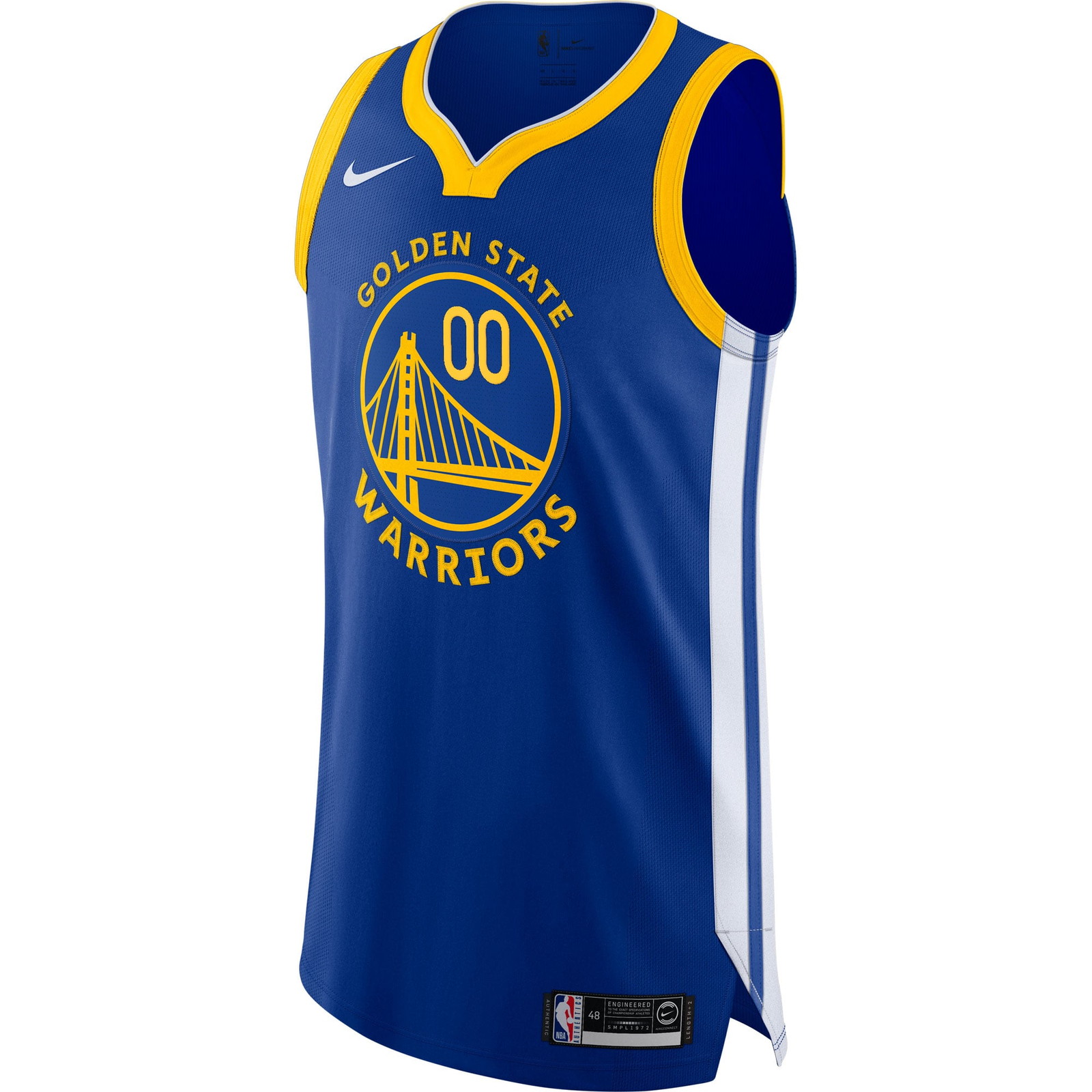Golden State Warriors 2020/21 Pro Cut Custom Jersey Blue Icon Edition - front view