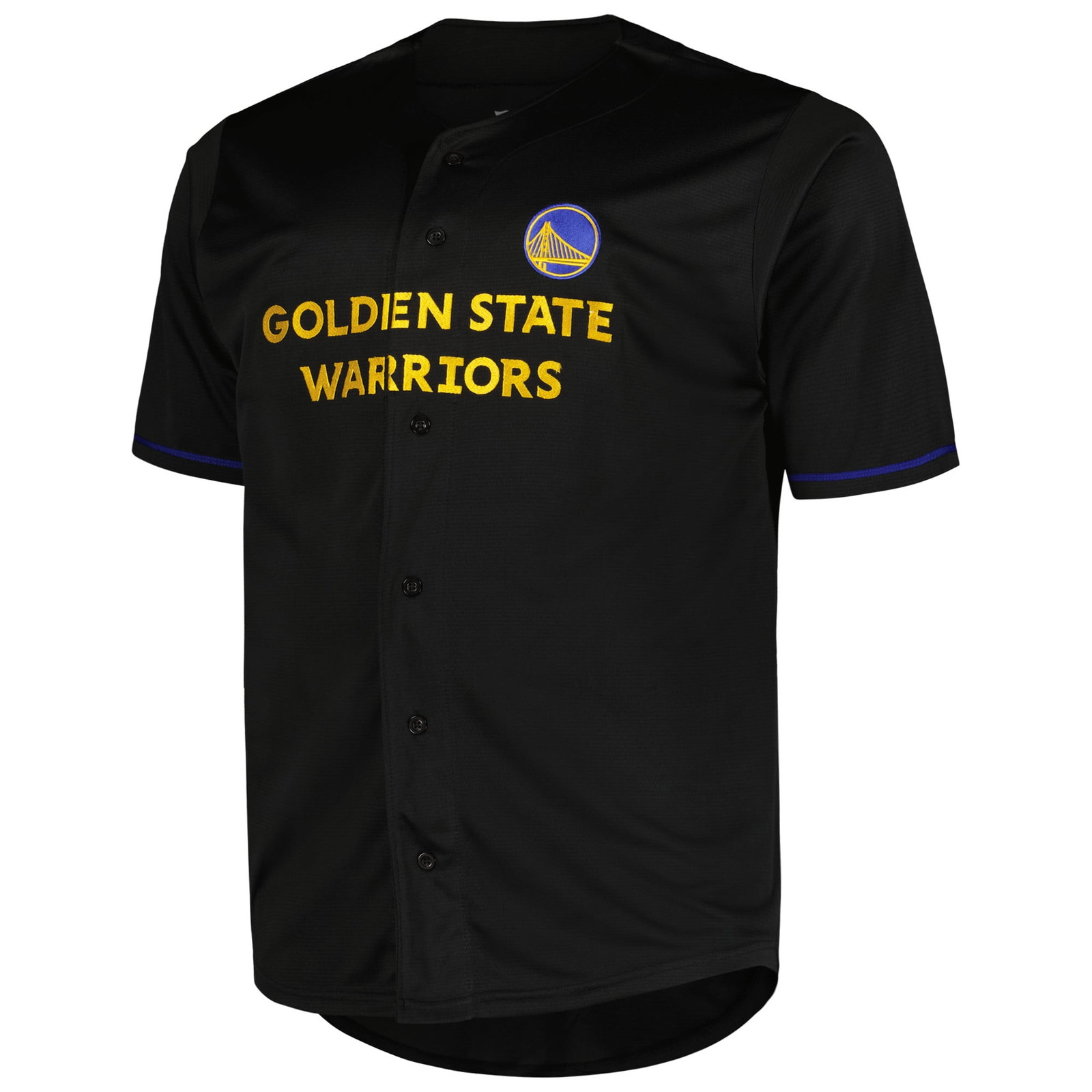Golden State Warriors Big & Tall Pop Jersey Black - front view