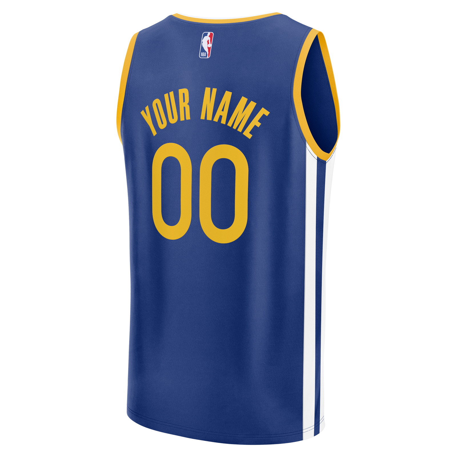 Golden State Warriors Fast Break Custom Jersey Icon Edition Royal - back view