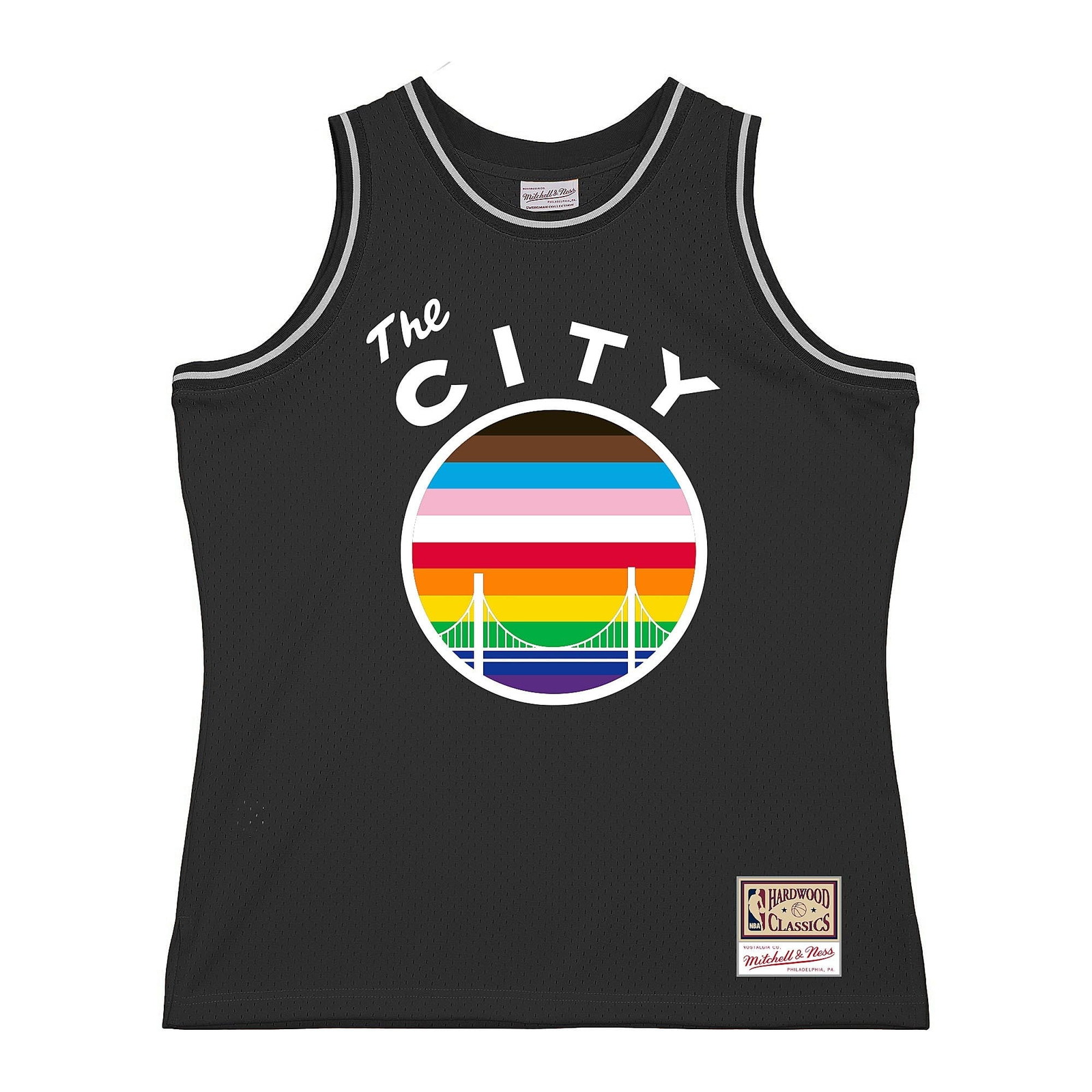 Golden State Warriors Hardwood Classic Pride Jersey Black - front view