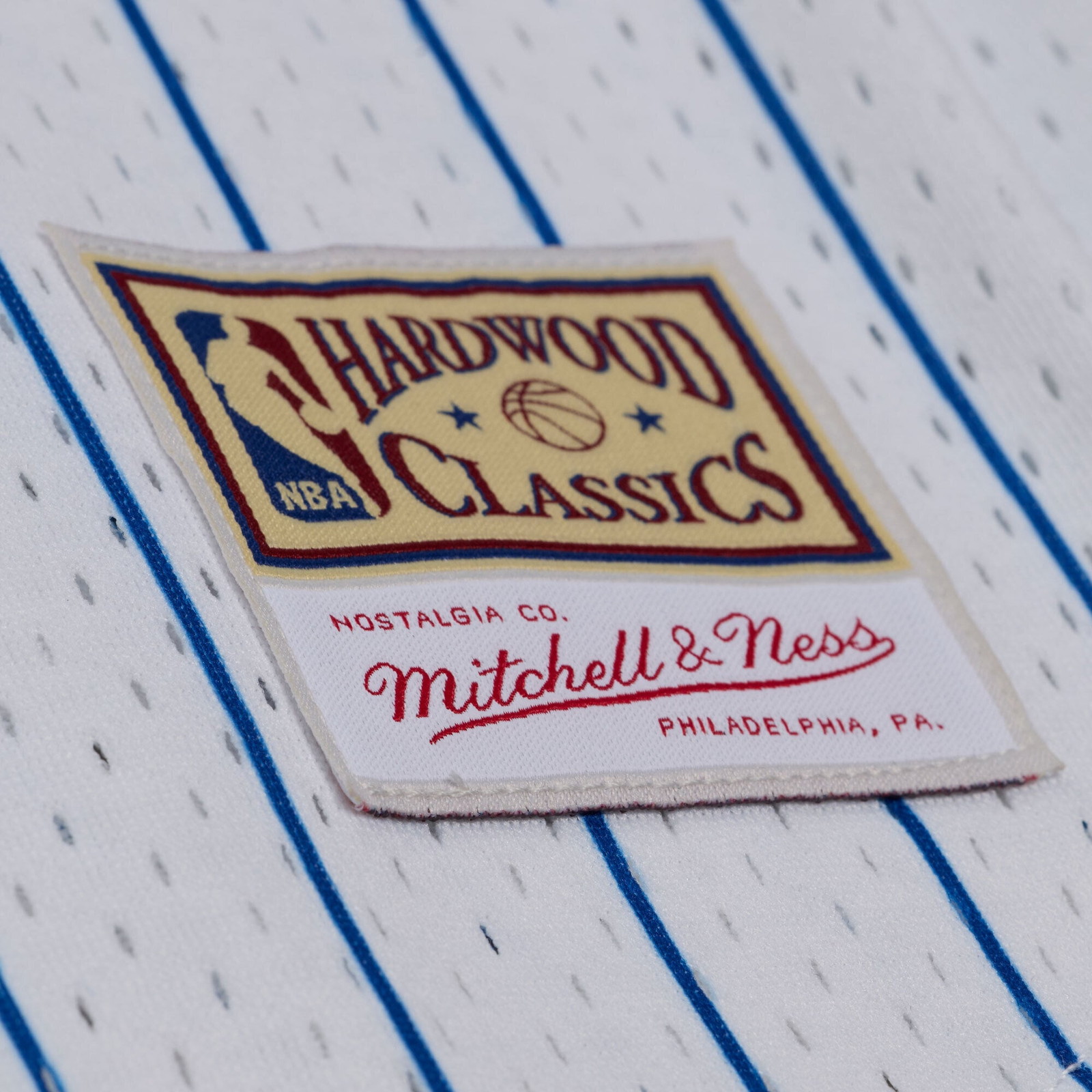 Golden State Warriors Head Coach Pinstripe Mesh Full-Button Baseball Jersey White - back view