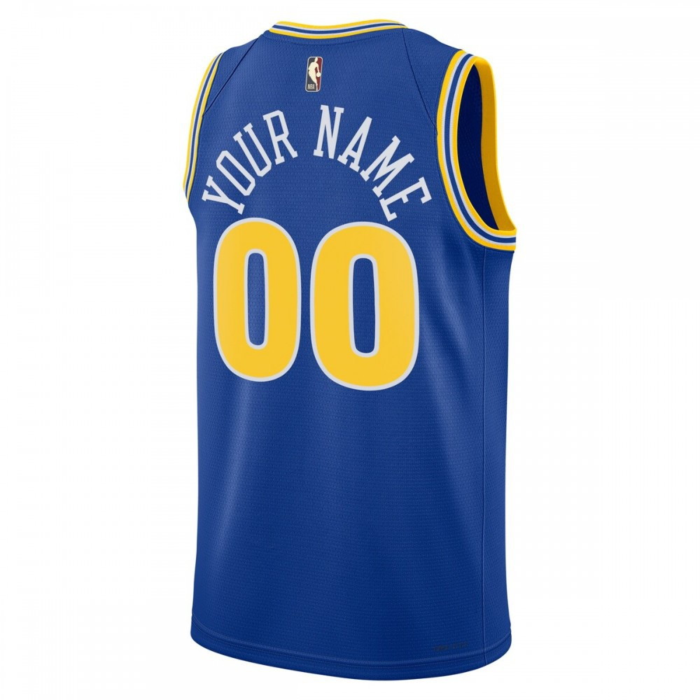Golden State Warriors Unisex 2022/23 Custom Swingman Jersey Classic Edition Blue - back view