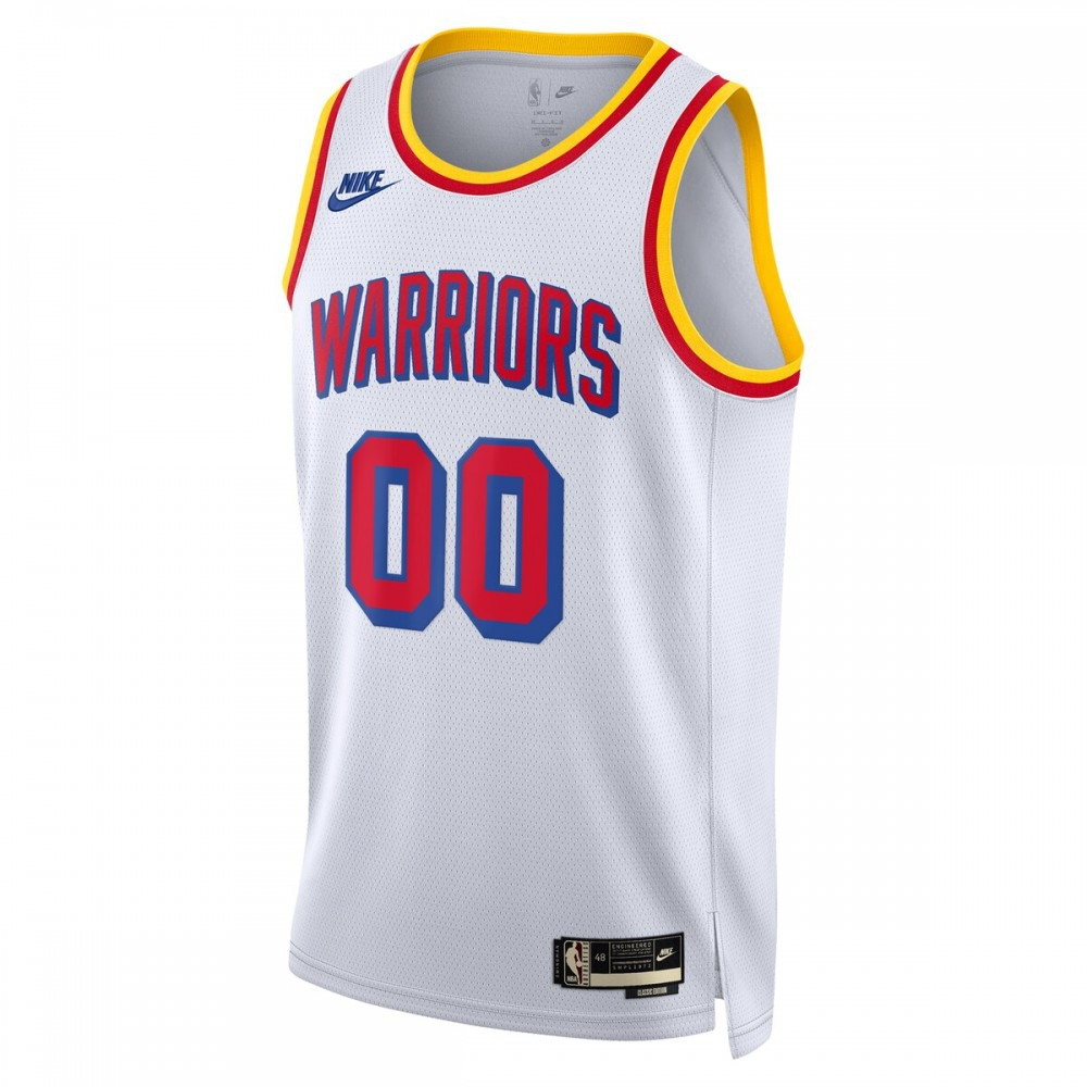 Golden State Warriors Unisex Adult Swingman Custom Jersey Classic Edition White - second front view