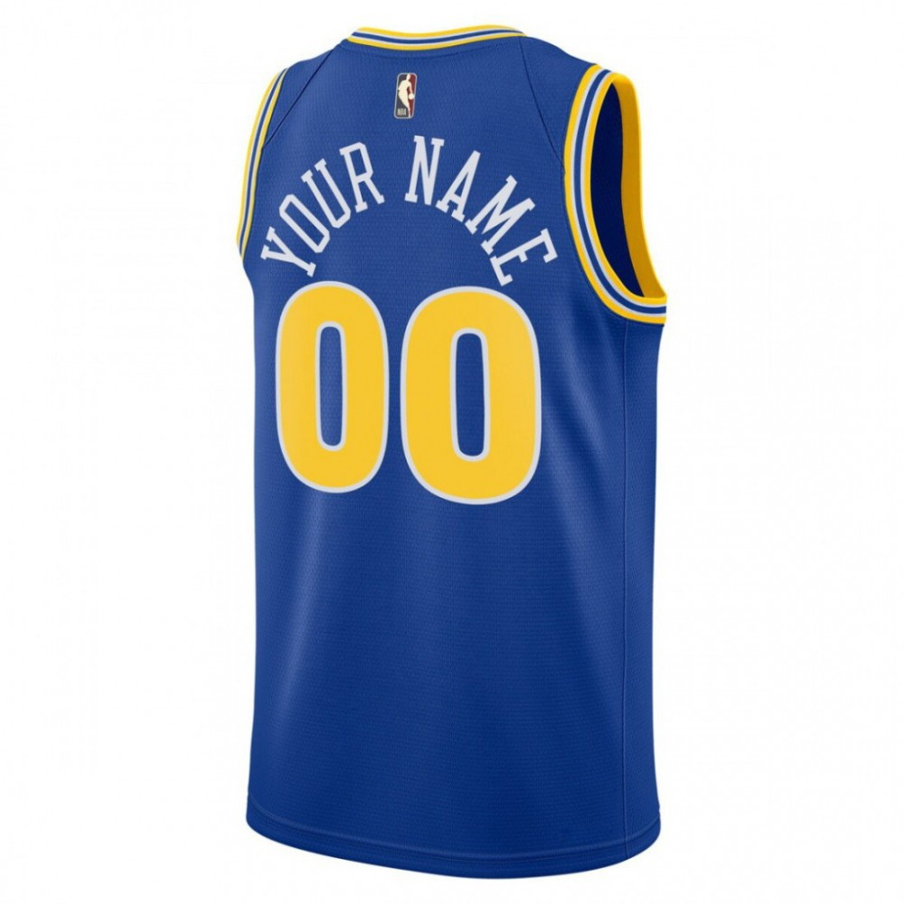 Golden State Warriors Youth Custom Swingman Jersey Classic Edition Blue - back view