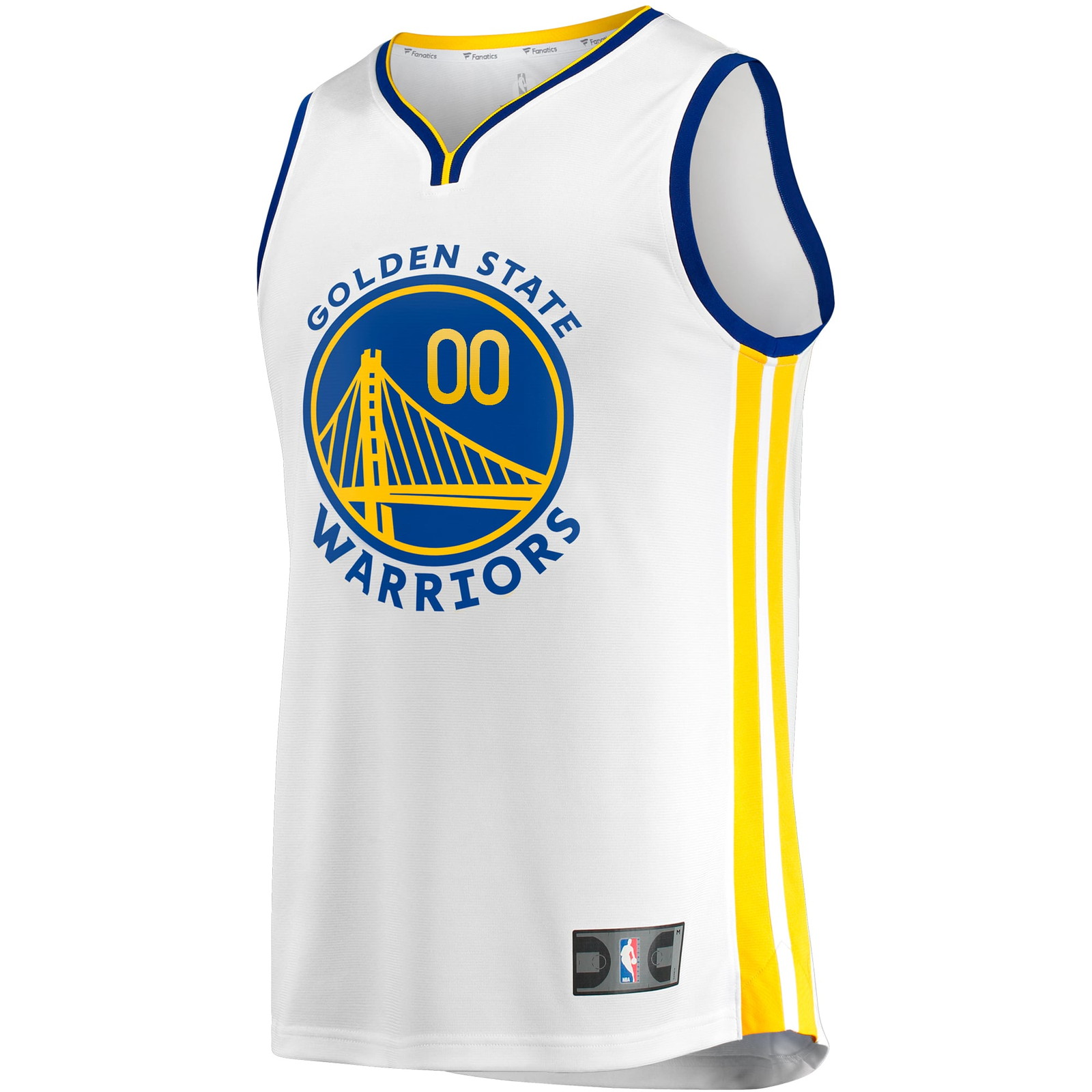 Golden State Warriors Youth Fast Break Fan Version Custom Jersey Association Edition - front view