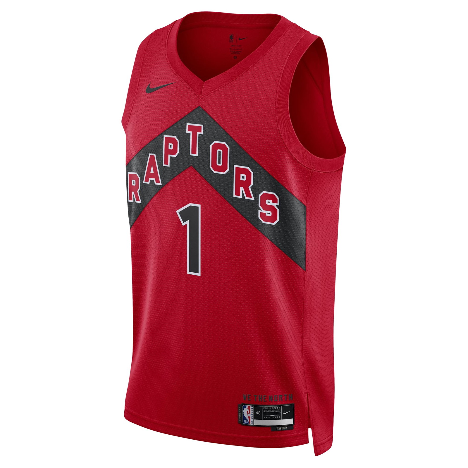 Gradey Dick Toronto Raptors Unisex Swingman Player Jersey Icon Edition Red - front view