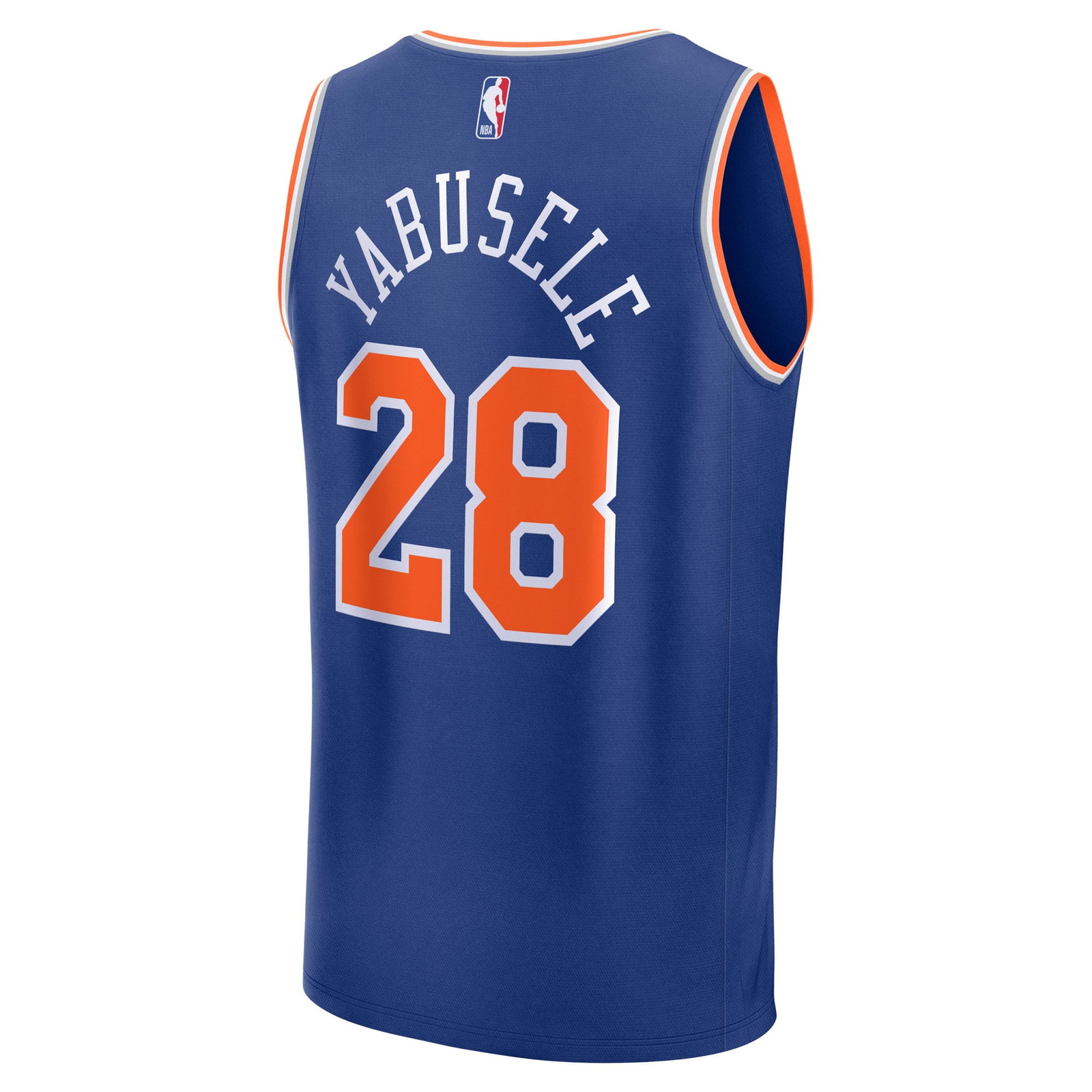 Guerschon Yabusele New York Knicks Fast Break Fan Version Player Jersey Icon Edition - back view
