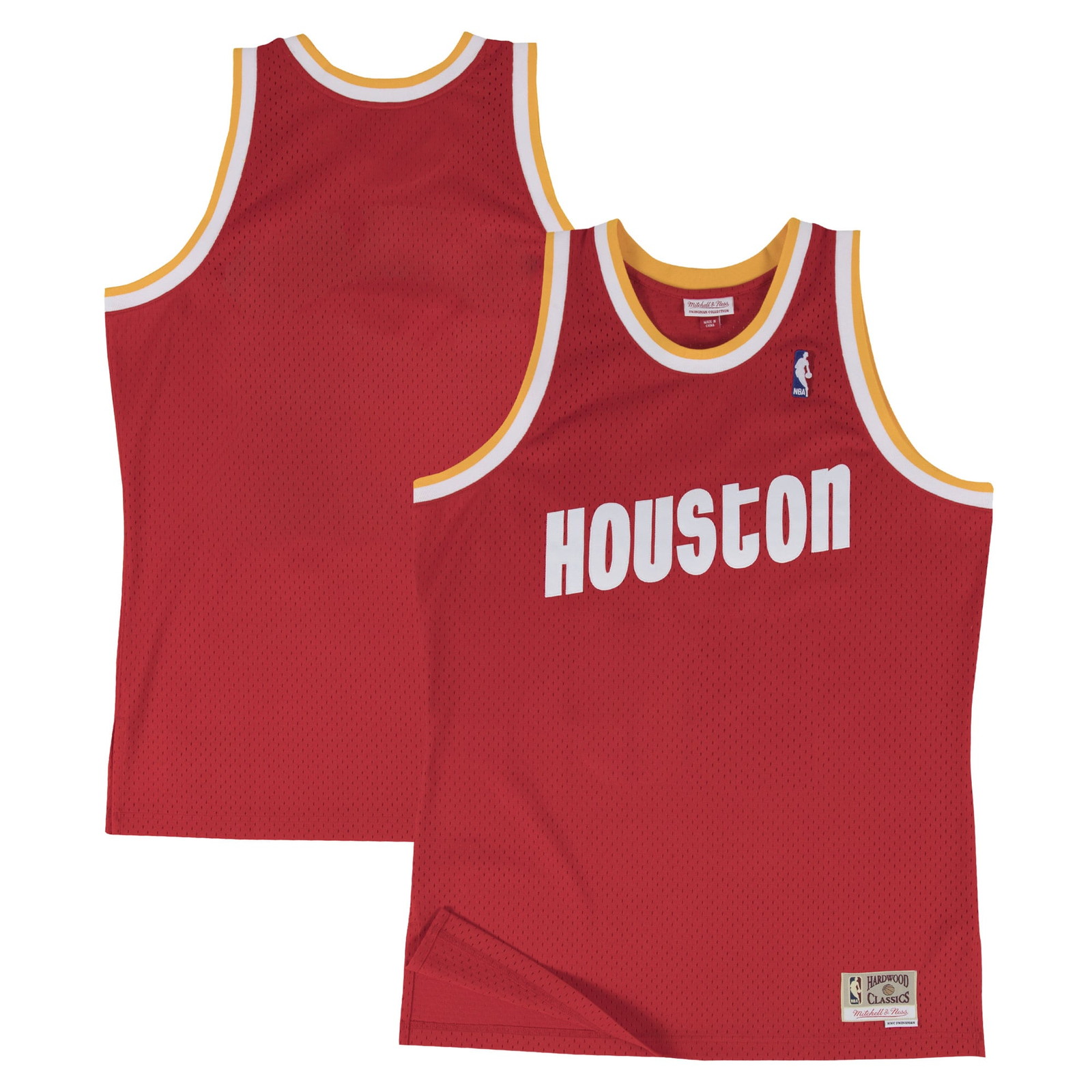 Houston Rockets 1996-97 Hardwood Classics Swingman Jersey Red - front and back view