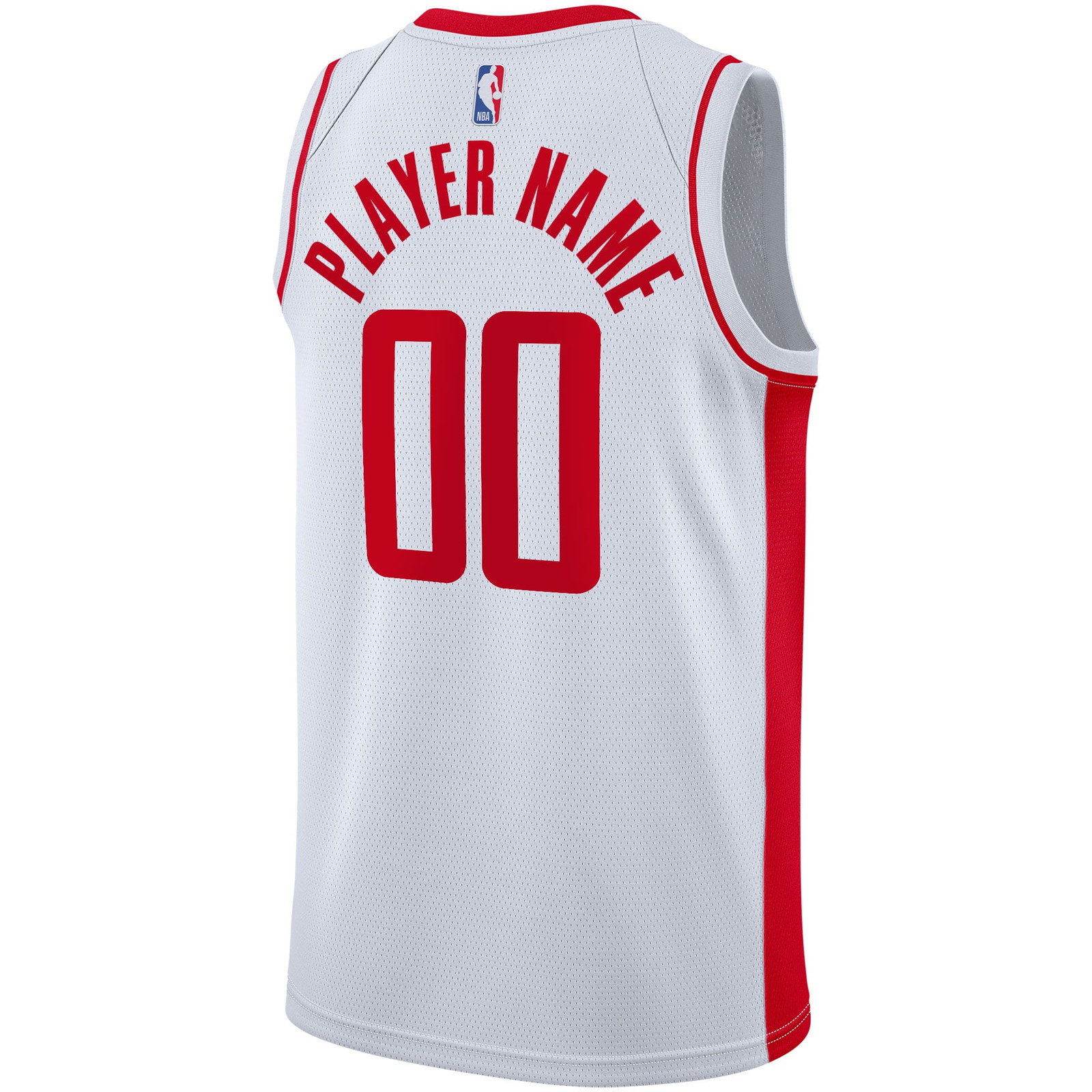 Houston Rockets 2020/21 Swingman Custom Jersey Association Edition White - back view