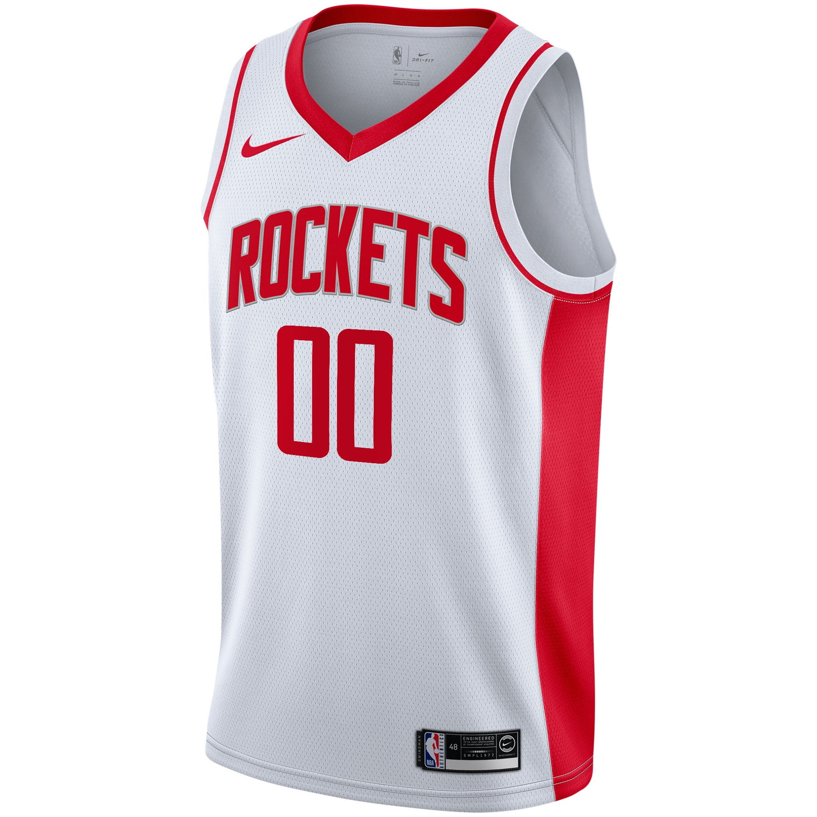 Houston Rockets 2020/21 Swingman Custom Jersey Association Edition White - front view