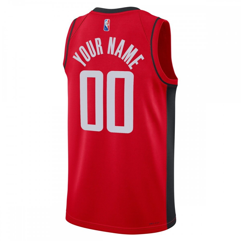 Houston Rockets 2021/22 Diamond Swingman Custom Jersey Icon Edition Red - back view