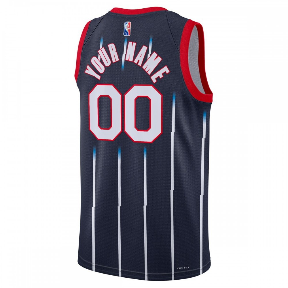 Houston Rockets 2021/22 Swingman Custom Jersey City Edition Navy - back view