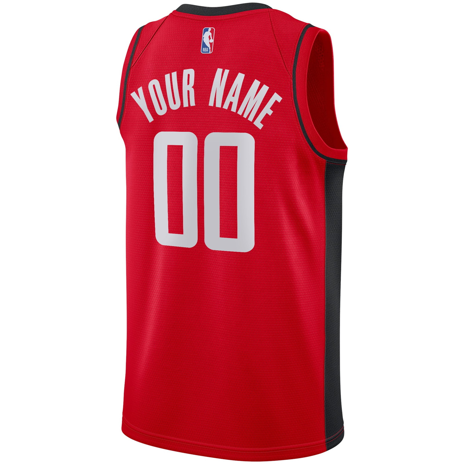 Houston Rockets Custom Swingman Jersey Icon Edition Red - back view