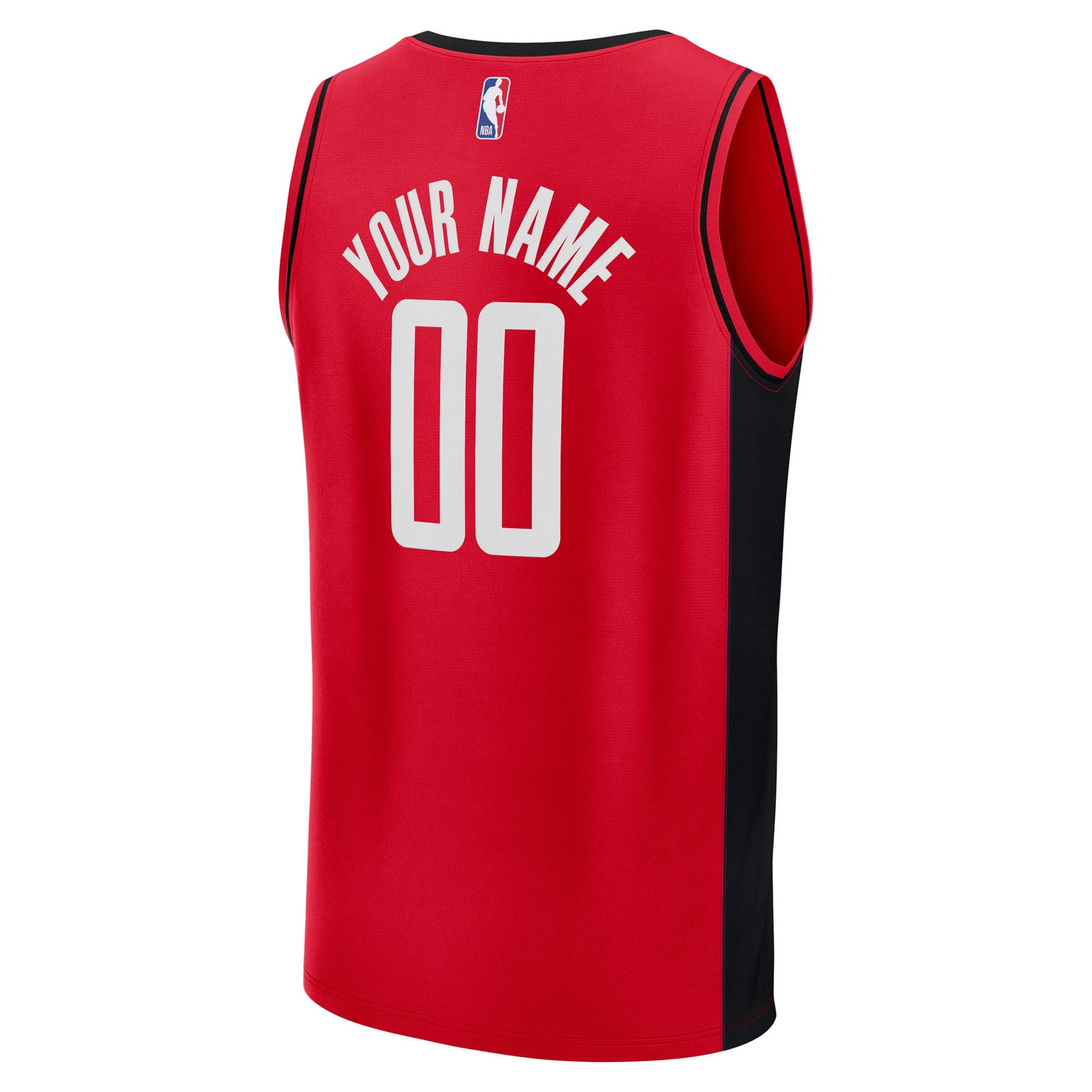 Houston Rockets Fast Break Custom Jersey Icon Edition Red - back view