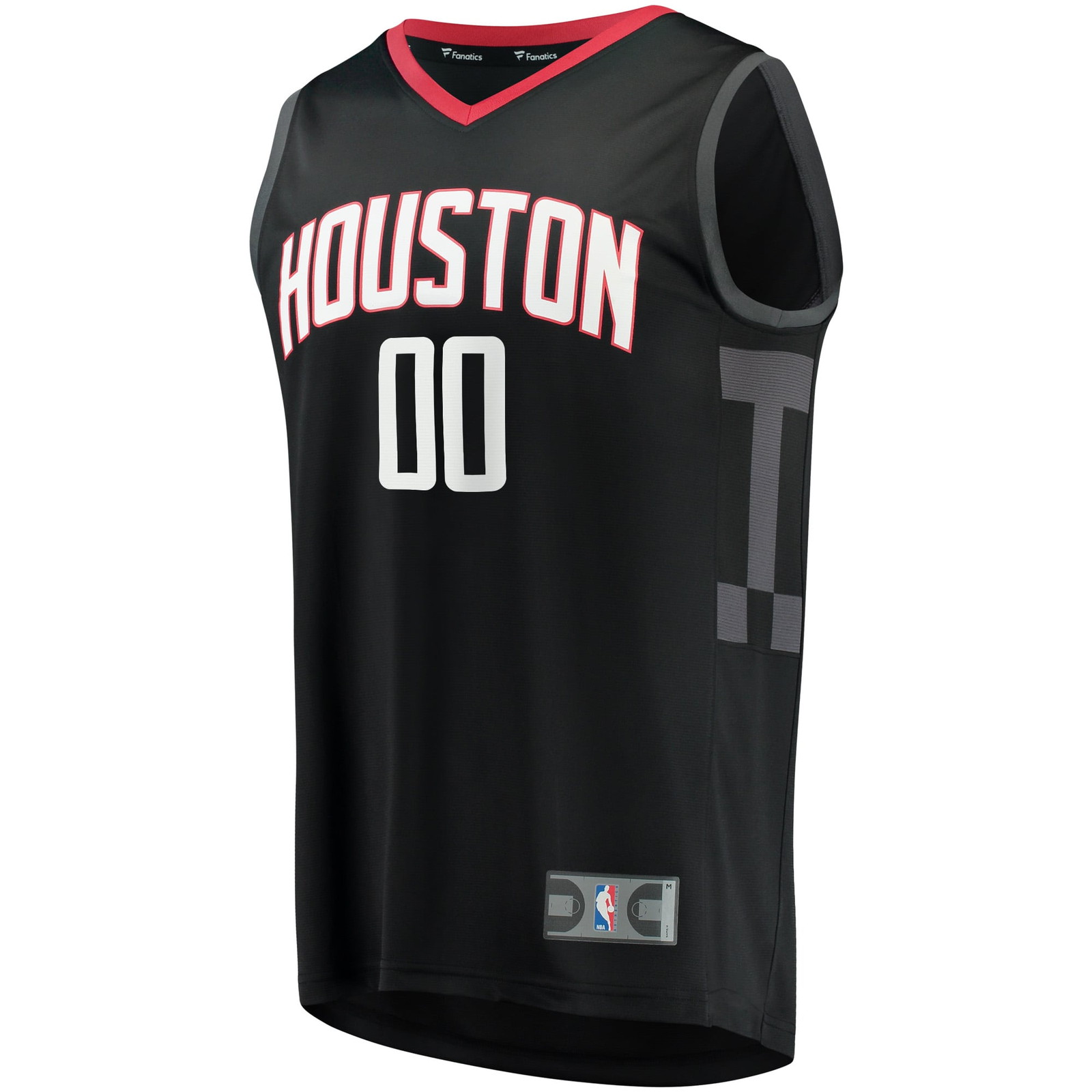 Houston Rockets Fast Break Fan Version Custom Jersey Statement Edition Black - front view