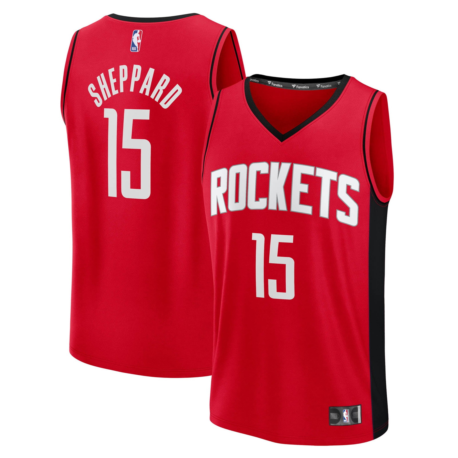 Houston Rockets Reed Sheppard Fast Break Fan Version Jersey Icon Edition - front and back view (2)