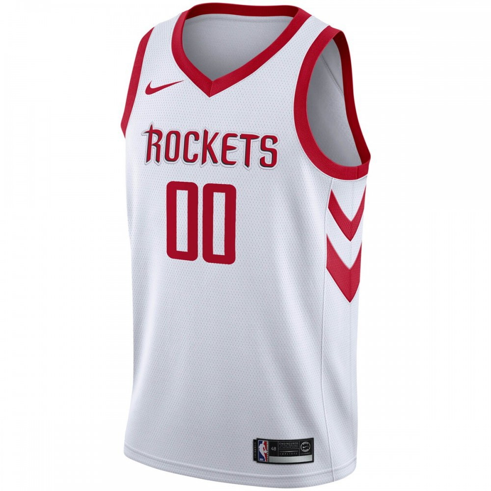Houston Rockets Swingman Custom Jersey Association Edition White - second front view