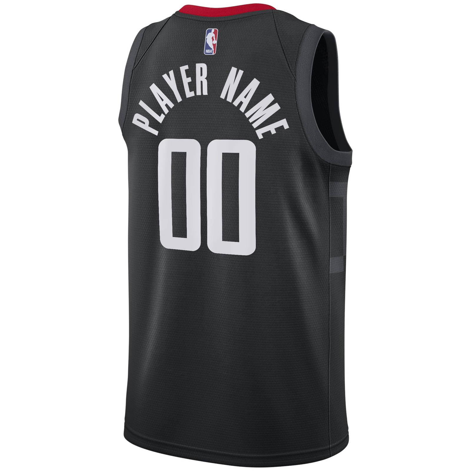 Houston Rockets Swingman Custom Jersey Black Statement Edition - back view