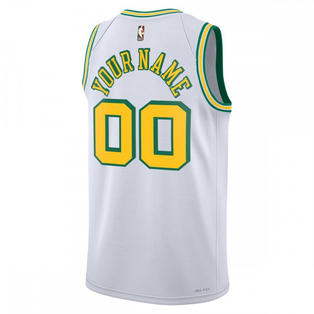 Houston Rockets Unisex 2022/23 Custom Swingman Jersey Classic Edition White - back view